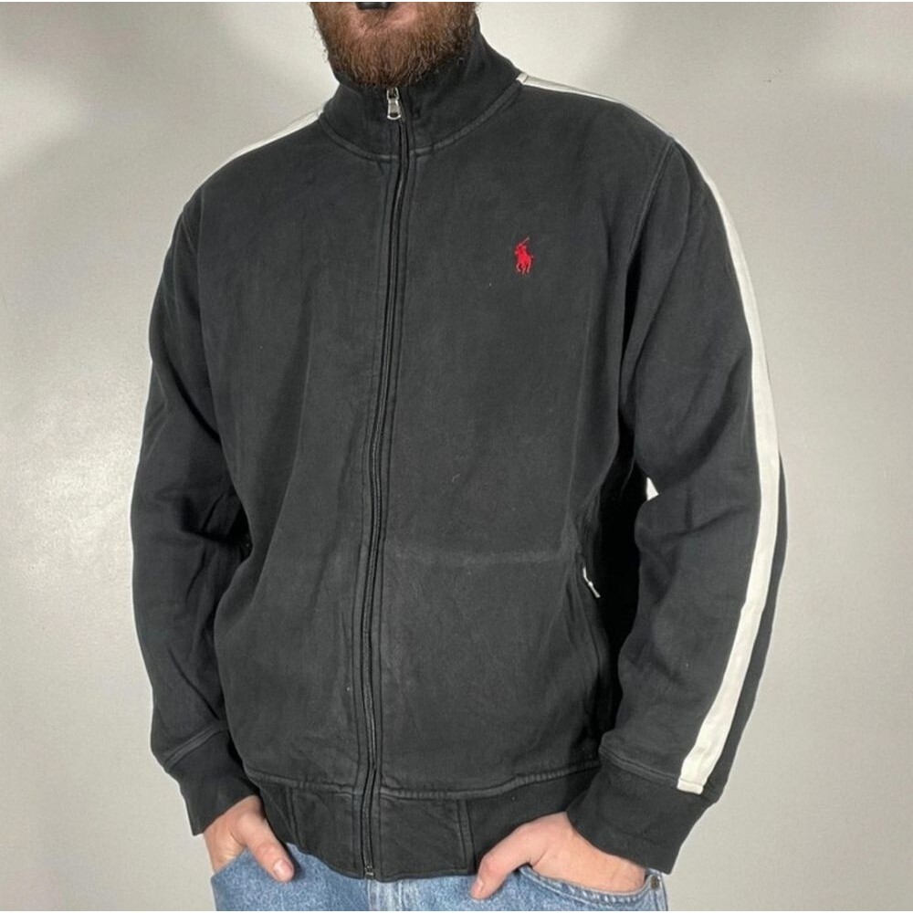 Polo by Ralph Lauren Black Athletic Jacket Size Large